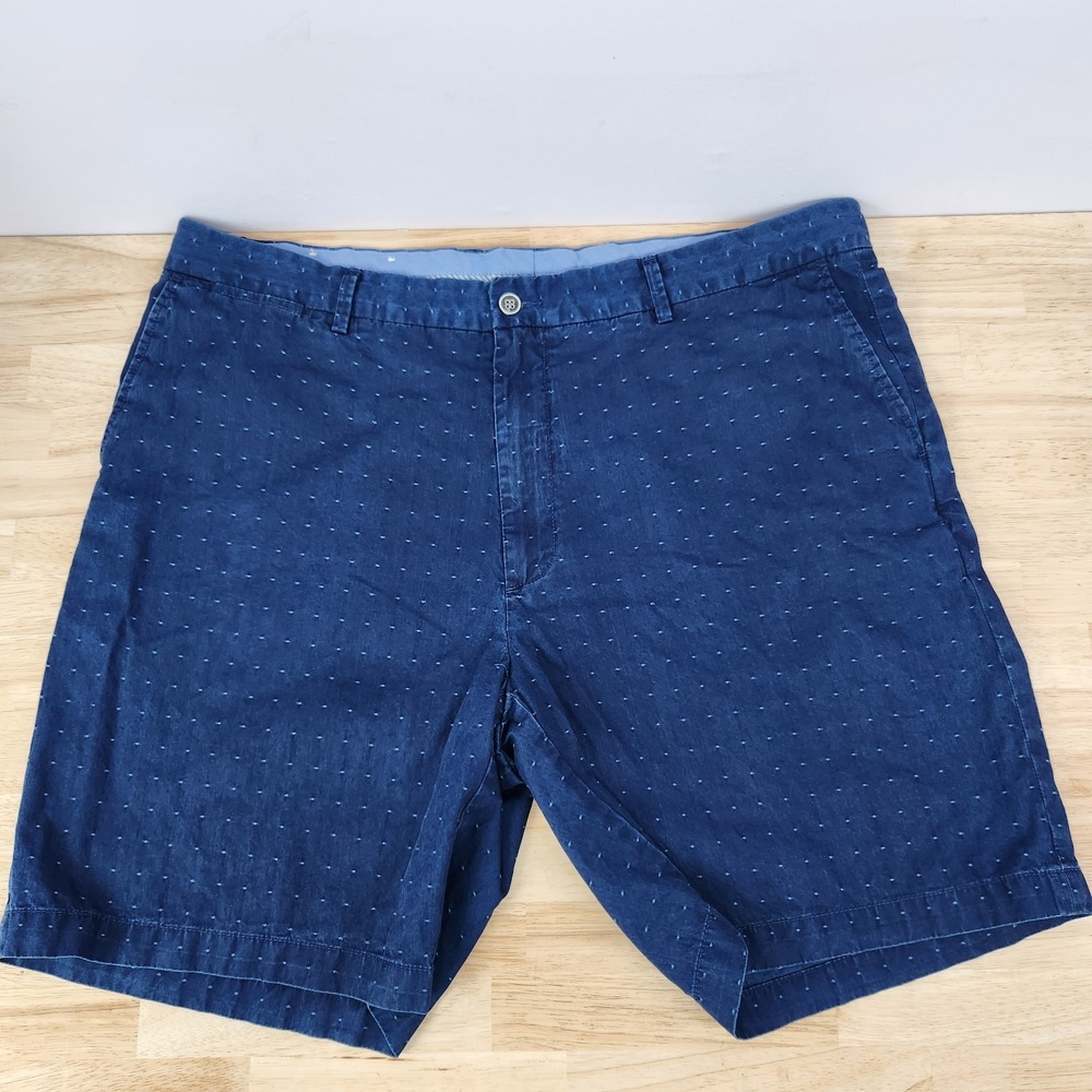 Peter Millar Chino Shorts Mens 40 Blue Golf Casual Cotton